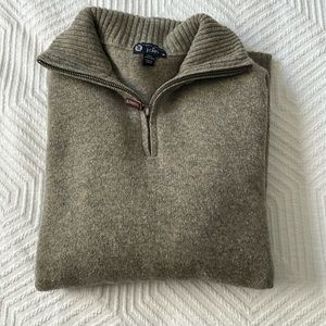 J Crew 100% Lambswool Men’s Mock Neck Sweater